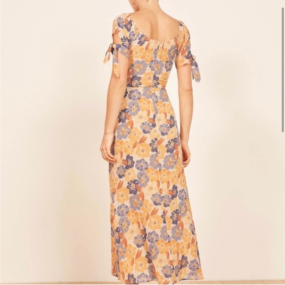 Reformation Amsterdam Dress in Yellow Floral size 10 - Picture 3 of 8